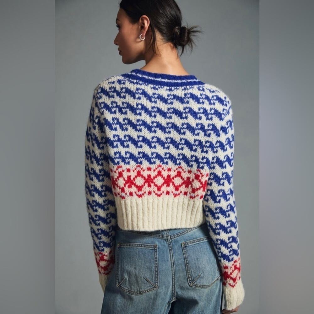 MOTHER Fairisle Pullover Sweater Alpaca Blend - Picture 2 of 4